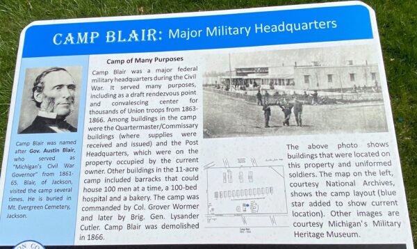CAMP BLAIR: MAJOR MILITARY HEADQUARTERS MEMORIAL PANEL
