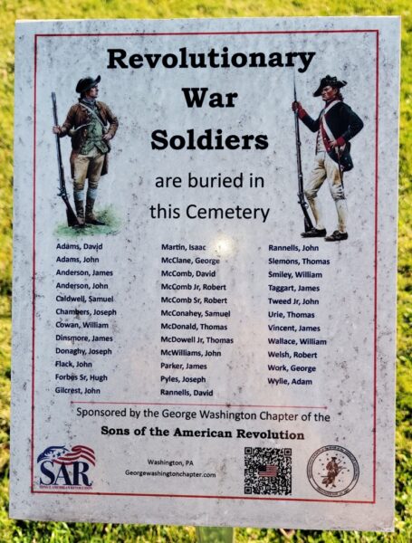 REVOLUTIONARY WAR SOLDIERS BURIED IN BUFFALO CEMETERY MEMORIAL PLAQUE