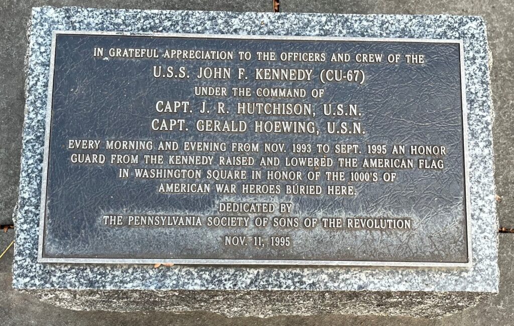 U.S.S. JOHN F. KENNEDY (CU-67) WAR MEMORIAL PLAQUE