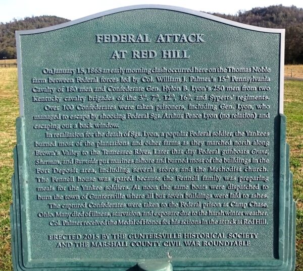 FEDERAL ATTACK AT RED HILL WAR MEMORIAL MARKER