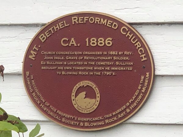 MT. BETHEL REFORMED CHURCH REVOLUTIONARY SOLDIER MEMORIAL PLAQUE