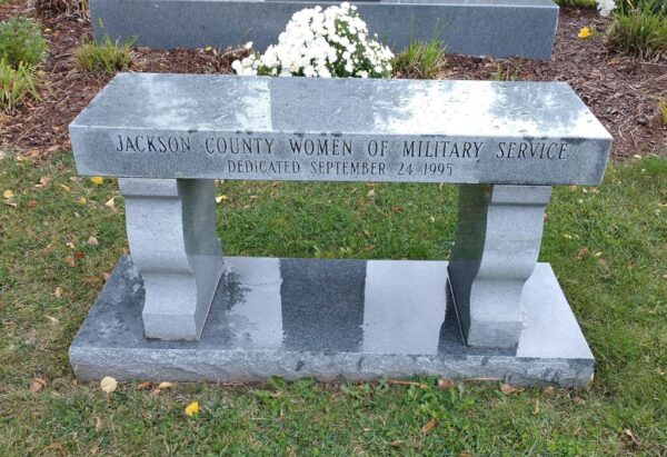 JACKSON COUNTY WOMEN OF MILITARY SERVICE MEMORIAL BENCH