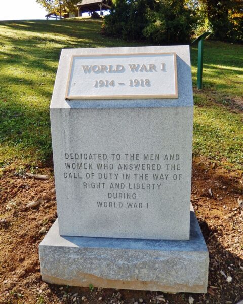 ABINGDON, VA WORLD WAR I 1914-1918 MEMORIAL