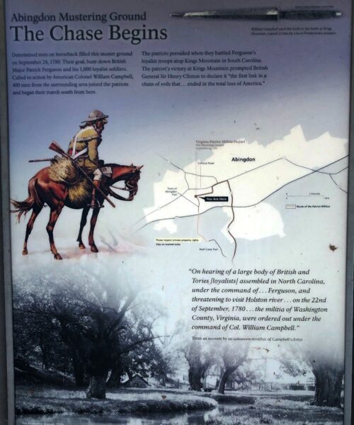 THE CHASE BEGINS REVOLUTIONARY WAR MEMORIAL PANEL