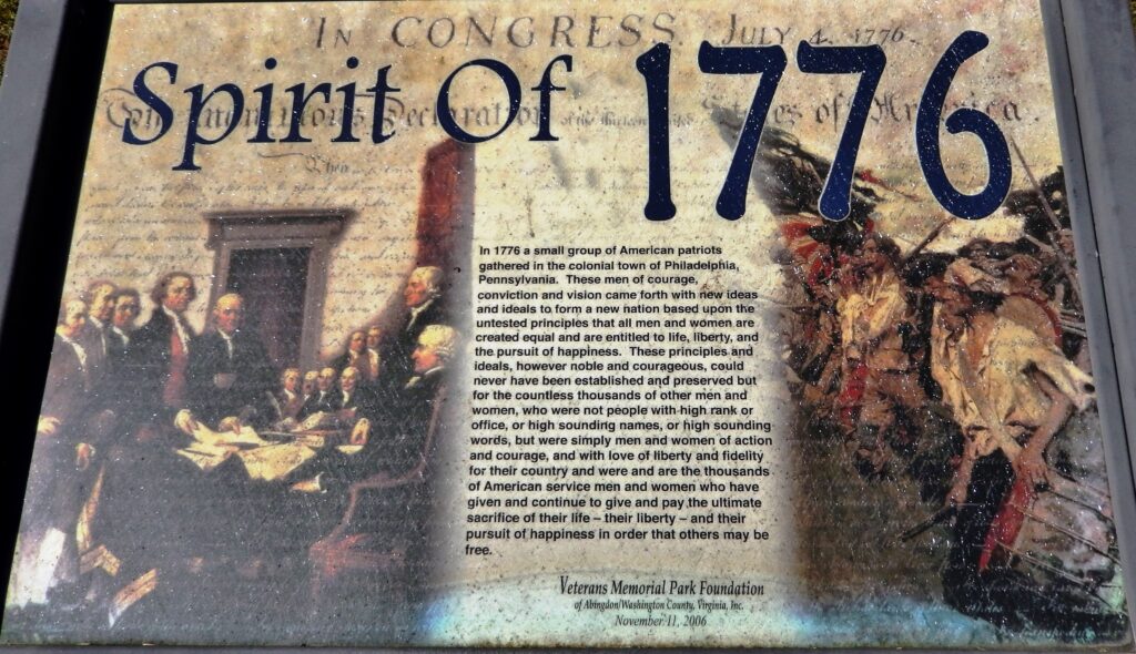 SPIRIT OF 1776 REVOLUTIONARY WAR MEMORIAL PANEL