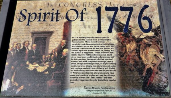 SPIRIT OF 1776 REVOLUTIONARY WAR MEMORIAL PANEL