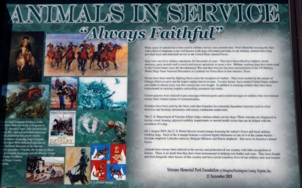 ANIMALS IN SERVICE MEMORIAL PANEL