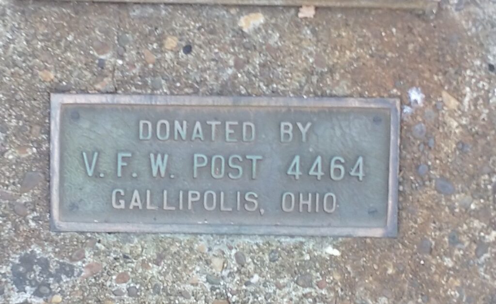 V.F.W. POST 4464 MEMORIAL FLAGPOLE PLAQUE