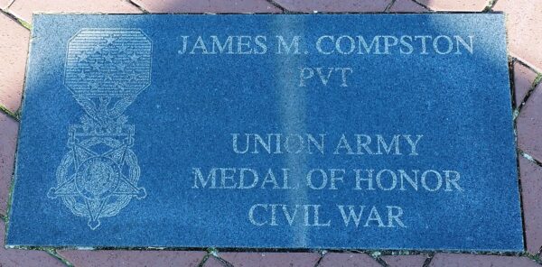 JAMES M. COMPSTON UNION ARMY MEDAL OF HONOR CIVIL WAR MEMORIAL TABLET