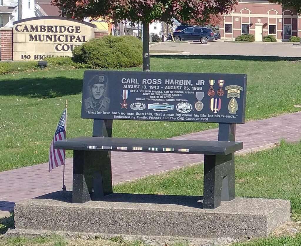 CARL ROSS HARBIN, JR WAR MEMORIAL BENCH
