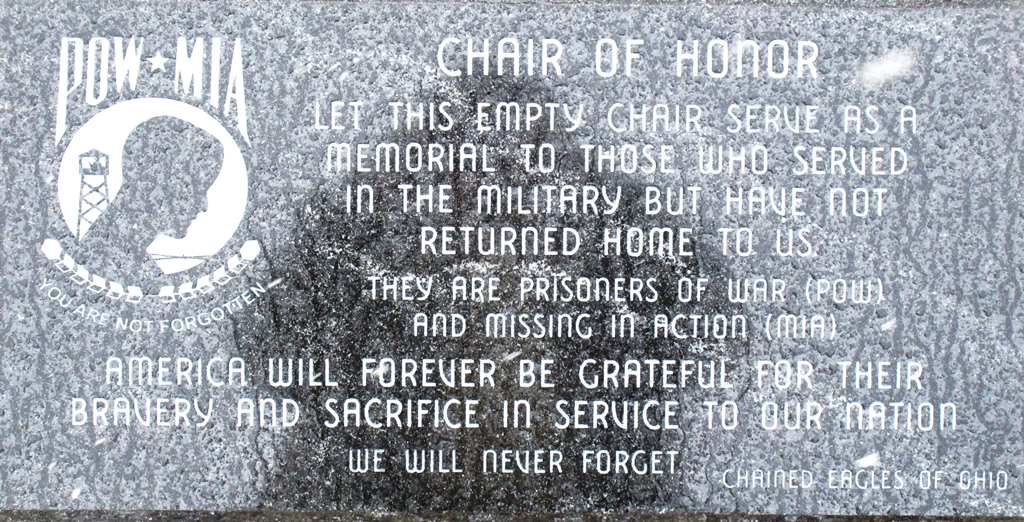 WAYNESFIELD CHAIR OF HONOR MEMORIAL STONE A