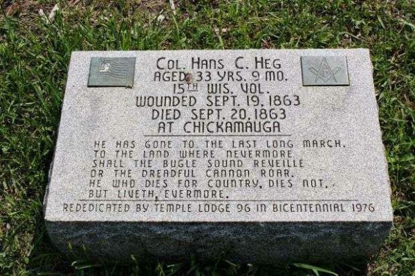 COL. HANS C. HEG MEMORIAL