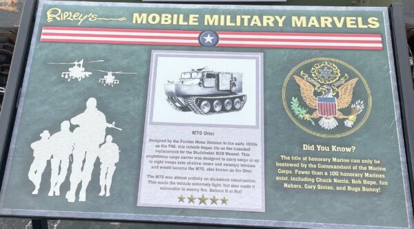 MOBILE MILITARY MARVELS MEMORIAL VEHICLE PANEL I