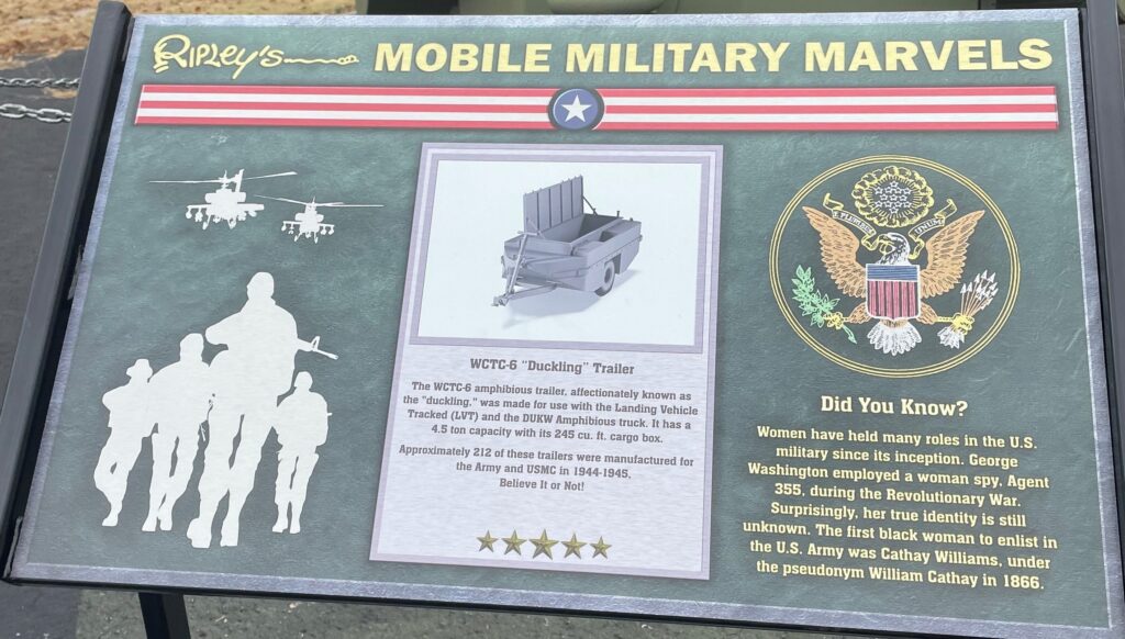 MOBILE MILITARY MARVELS MEMORIAL VEHICLE PANEL H