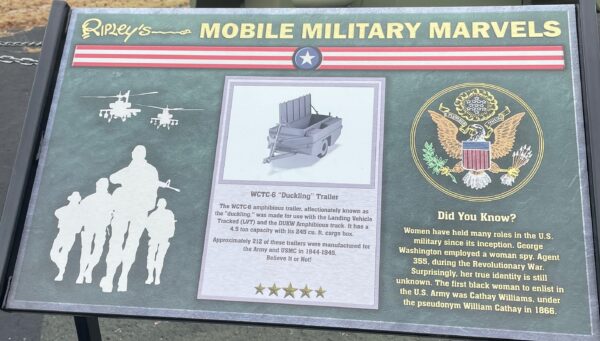 MOBILE MILITARY MARVELS MEMORIAL VEHICLE PANEL H