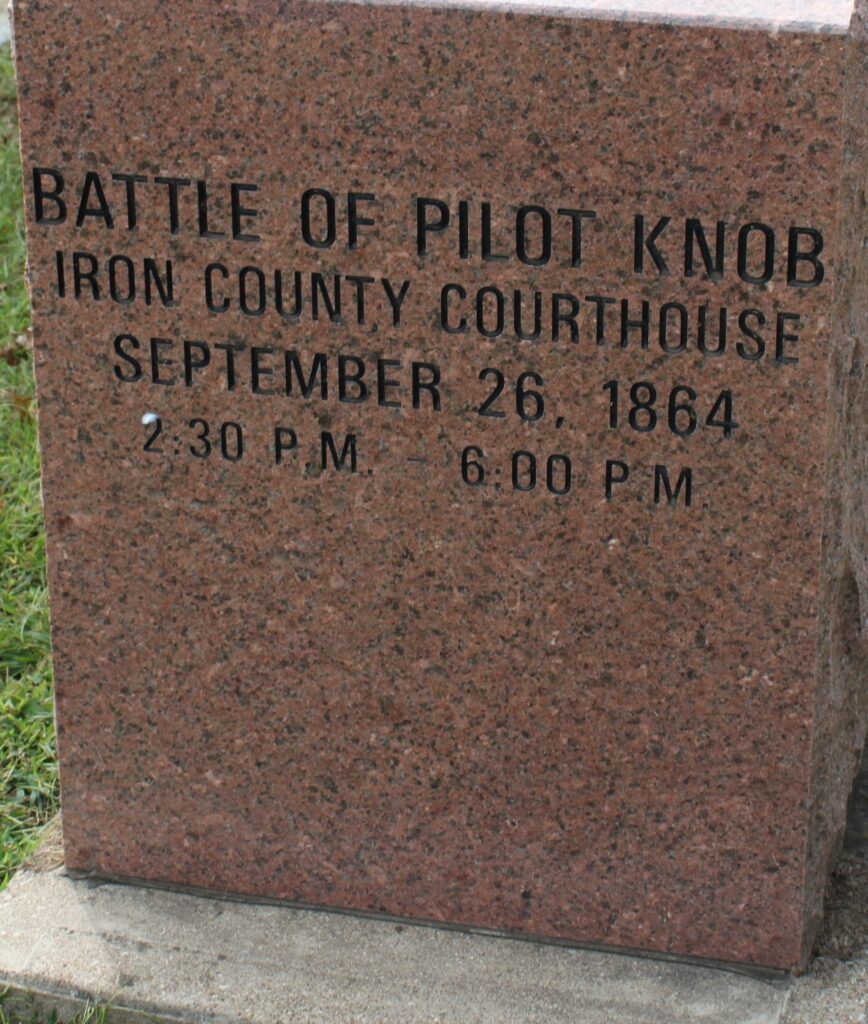 BATTLE OF PILOT KNOB WAR MEMORIAL FRONT STONE