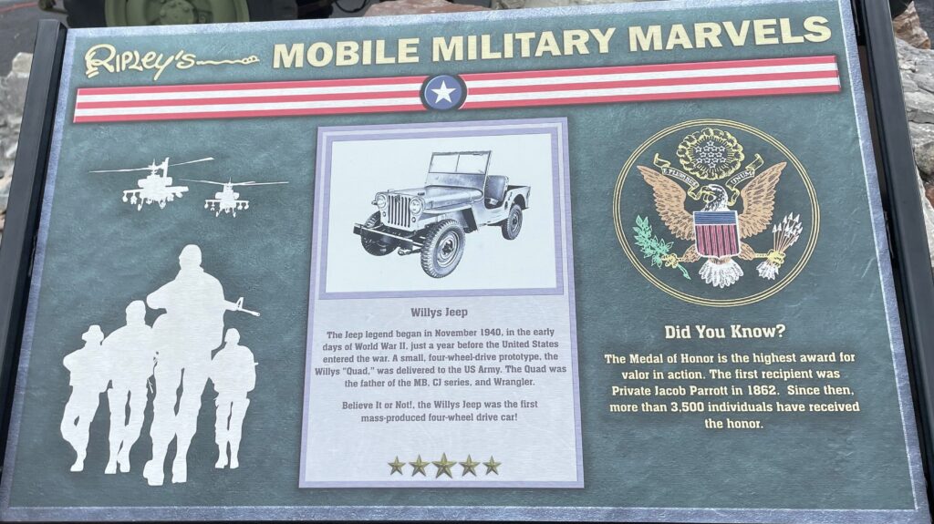 MOBILE MILITARY MARVELS MEMORIAL VEHICLE PANEL F