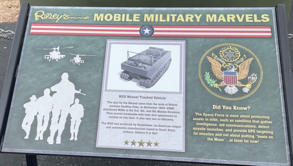 MOBILE MILITARY MARVELS MEMORIAL VEHICLE PANEL E