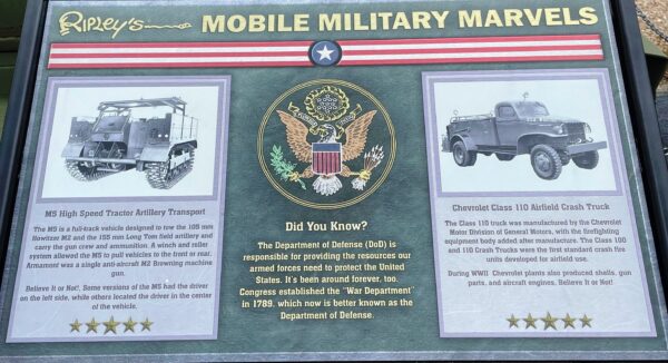 MOBILE MILITARY MARVELS MEMORIAL VEHICLE PANEL D