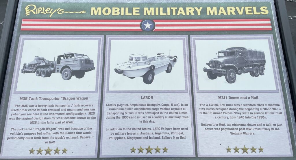 MOBILE MILITARY MARVELS MEMORIAL VEHICLE PANEL C