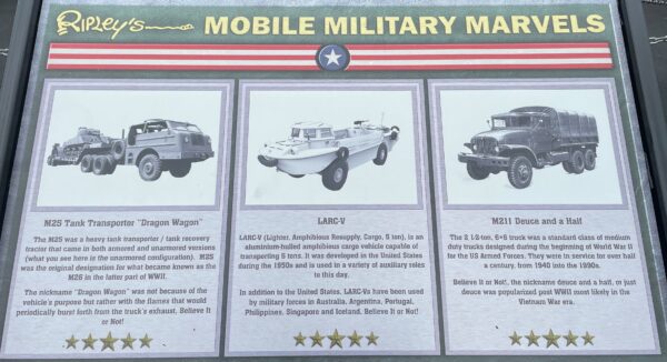 MOBILE MILITARY MARVELS MEMORIAL VEHICLE PANEL C