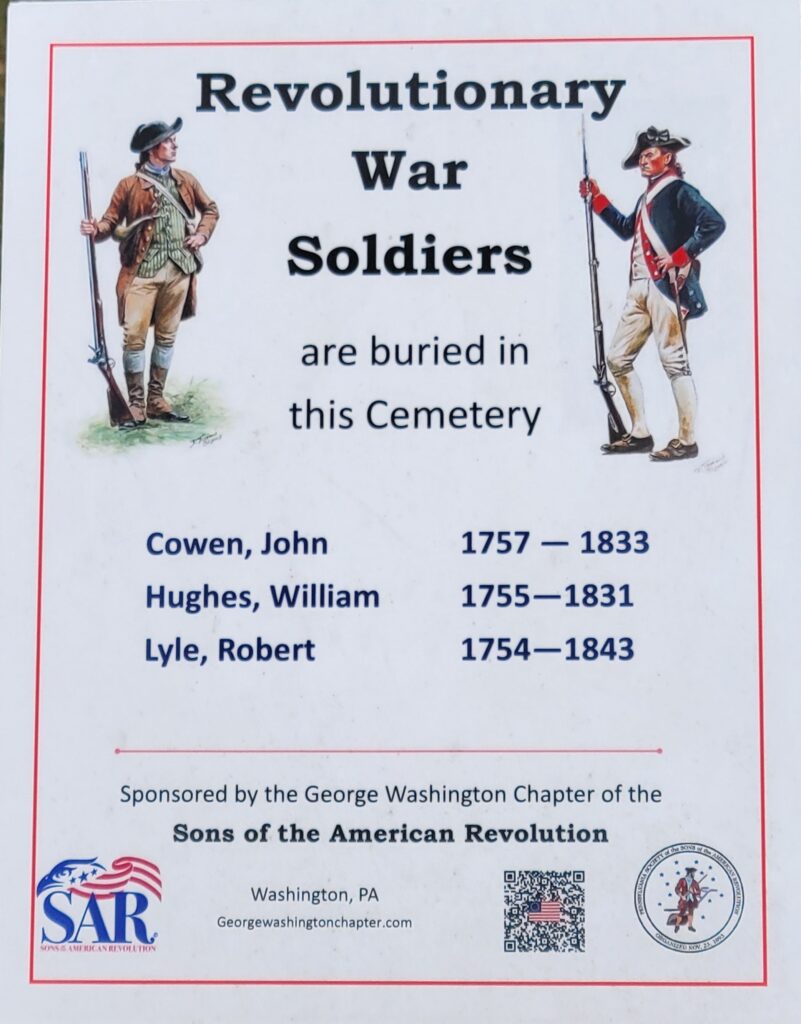 REVOLUTIONARY WAR SOLDIERS BURIED IN MOUNT PROSPECT CEMETERY MEMORIAL PLAQUE
