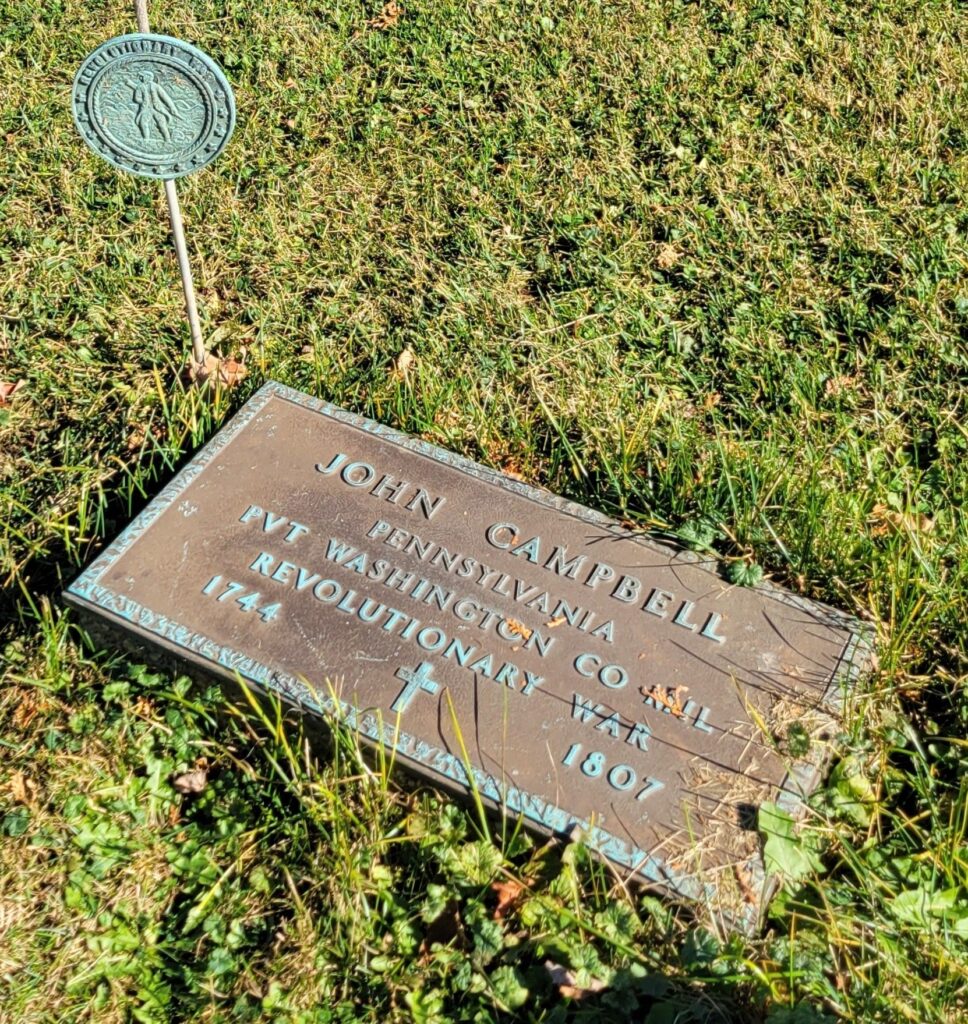 JOHN CAMPBELL REVOLUTIONARY WAR MEMORIAL CEMETERY STONE