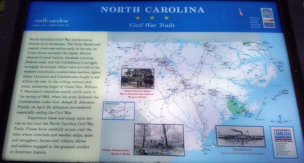 NORTH CAROLINA CIVIL WAR TRAILS MEMORIAL PANEL DUNN