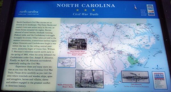 NORTH CAROLINA CIVIL WAR TRAILS MEMORIAL PANEL DUNN