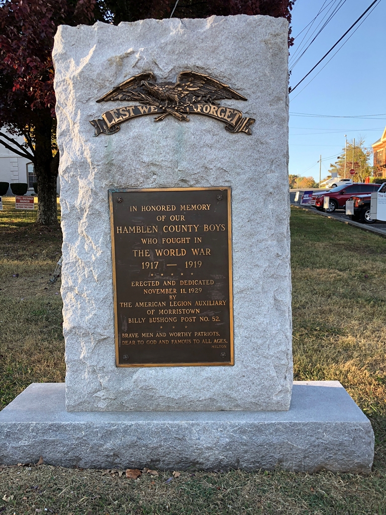 HAMBLEN COUNTY WORLD WAR I MEMORIAL