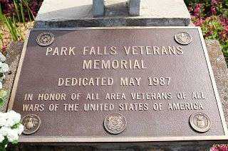 PARK FALLS VETERANS MEMORIAL PLAQUE