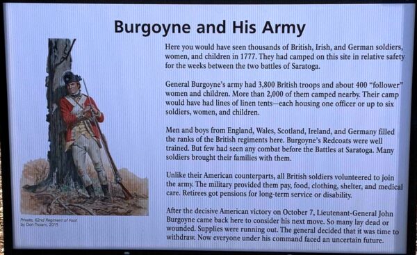 BURGOYNE AND HIS ARMY MEMORIAL PANEL