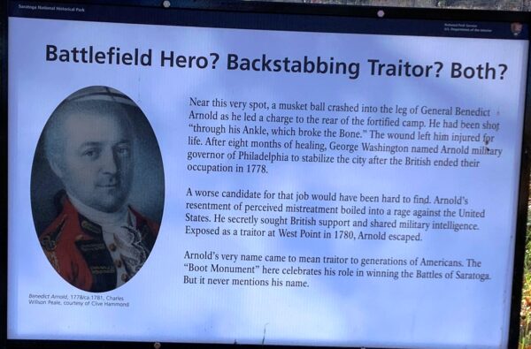 BATTLEFIELD HERO? BACKSTABBING TRAITOR? BOTH? MEMORIAL PLAQUE