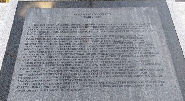 VIETNAM CONFLICT 1960-1975 WAR MEMORIAL