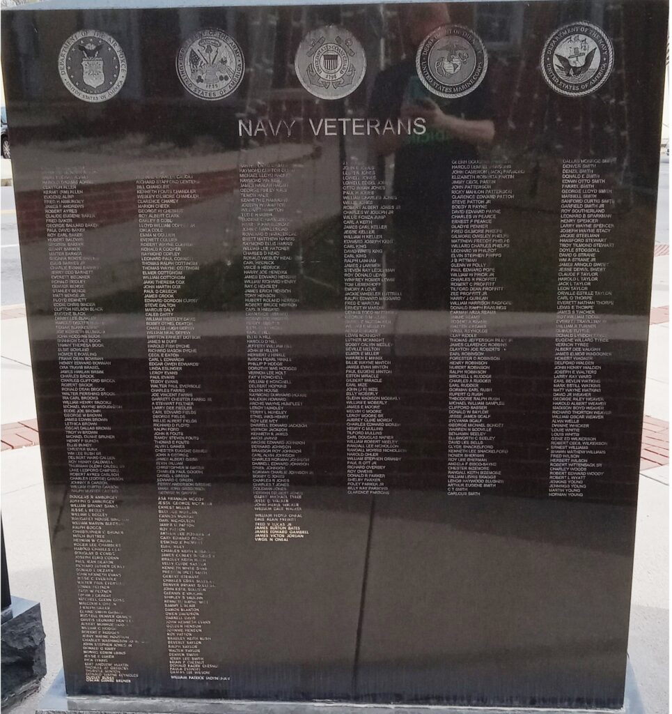 LAUREL COUNTY VETERANS MONUMENT STONE F