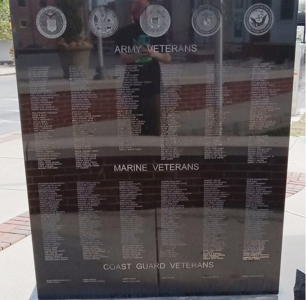 LAUREL COUNTY VETERANS MONUMENT STONE D