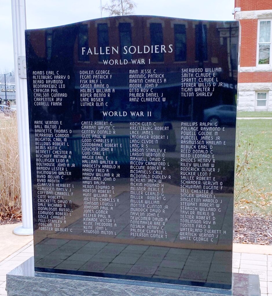 OGLE COUNTY FALLEN SOLDIERS MEMORIAL STONE B