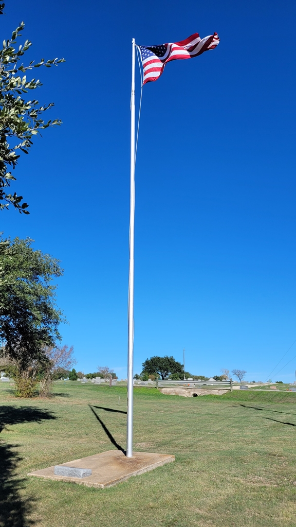 TAYLOR CITY CEMETERY VETERANS MEMORIAL FLAGPOLE