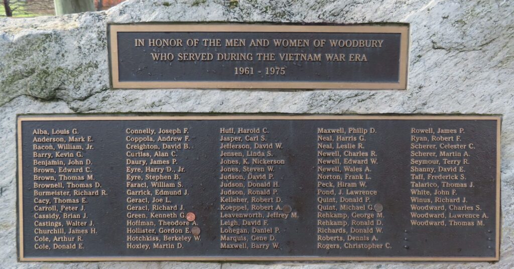 WOODBURY VIETNAM ERA MEMORIAL CLOSE-UP