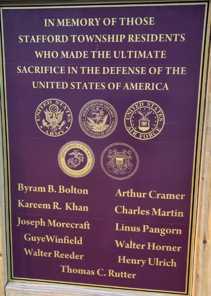 STRAFFORD TOWNSHIP ULTIMATE SACRIFICE WAR MEMORIAL PLAQUE
