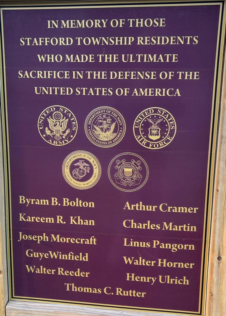 STRAFFORD TOWNSHIP ULTIMATE SACRIFICE WAR MEMORIAL PLAQUE