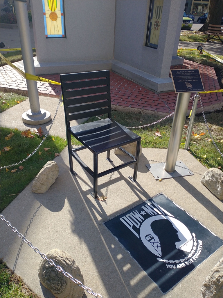 ROLLING THUNDER CHAPTERS 20H & 4TN YOU ARE NOT FORGOTTEN WAR MEMORIAL CHAIR