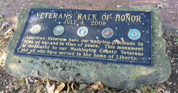 WASHINGTON COUNTY VETERANS WALK OF HONOR MEMORIAL PLAQUE