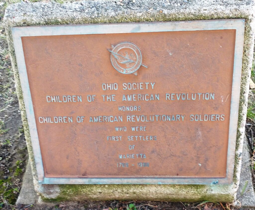 CHILDREN OF AMERICAN REVOLUTIONARY SOLDIERS MEMORIAL