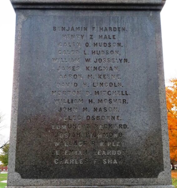 EAST BRIDGEWATER CIVIL WAR MEMORIAL SIDE D