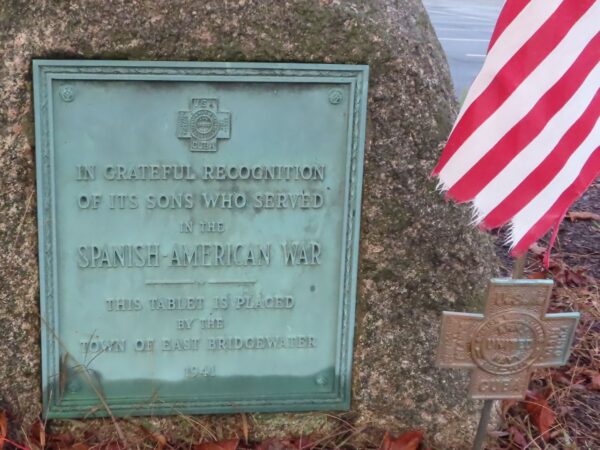 TOWN OF EAST BRIDGEWATER SPANISH-AMERICAN WAR MEMORIAL PLAQUE