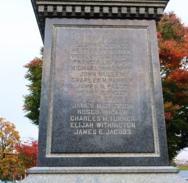 WEST BRIDGEWATER CIVIL WAR MEMORIAL SIDE C