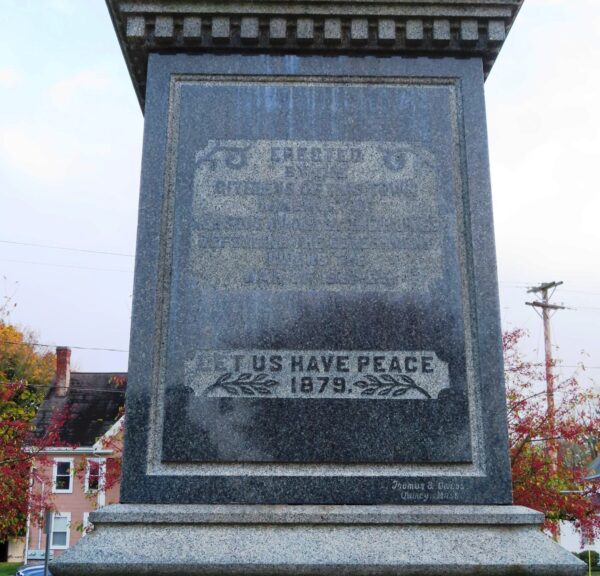 WEST BRIDGEWATER CIVIL WAR MEMORIAL SIDE A