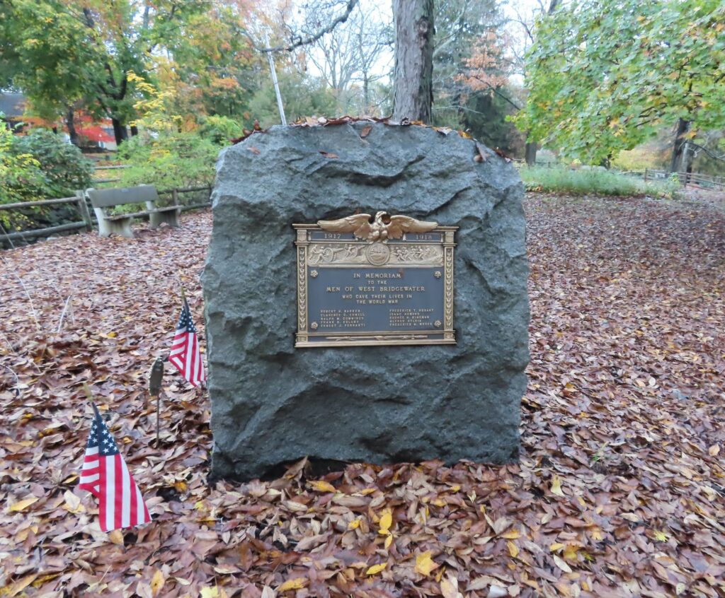 WEST BRIDGEWATER SUPREME SACRIFICE WORLD WAR MEMORIAL
