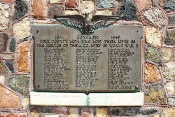 POLK COUNTY WORLD WAR II MEMORIAL PLAQUE